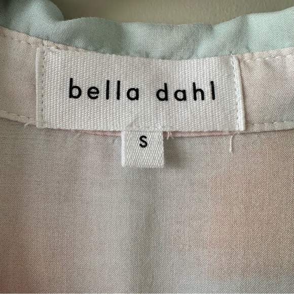 BELLA Dahl Long Sleeve Full Button Down Hipster Shirt Peach Fresco Block Print - Picture 16 of 16